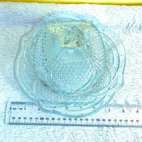 EAPG Butter Dish Early American Pattern Glass Dome Covered Cheese Antique - Picture 6 of 9